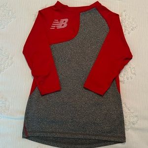 New Balance Boys 3/4 sleeve Red & Gray Dri-Fit Shirt
Size Small (8)